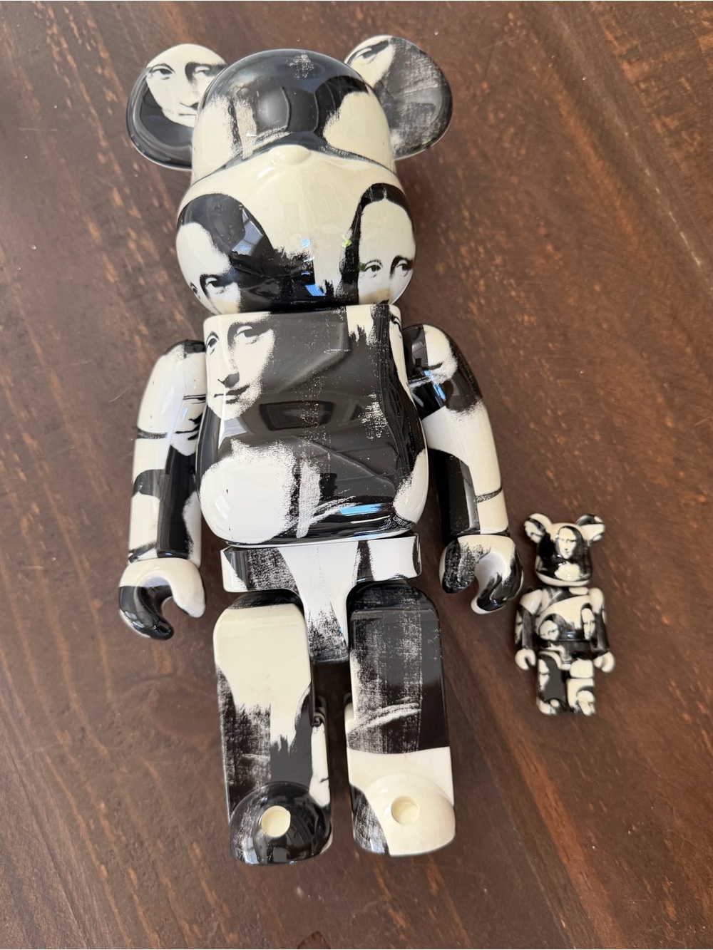 Medicom Toy Andy Warhol Double Mona Lisa BE@RBRICK 400% + 100% Vinyl Figures